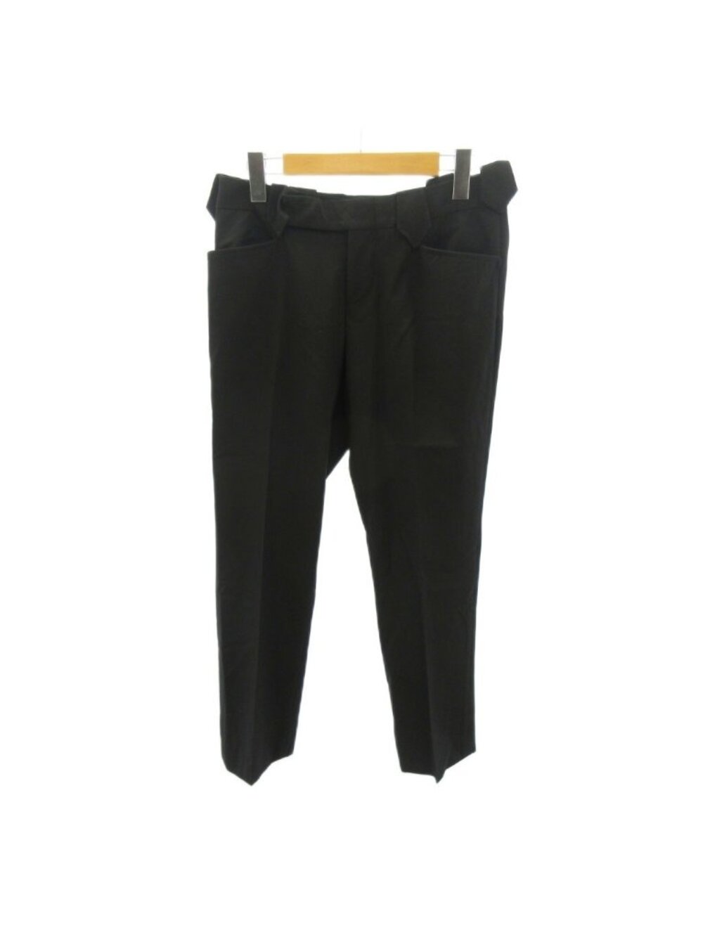 Gucci Tom Ford Era Pants Trousers Straight Zip Fly Wool Black 38